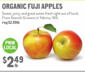 New Seasons Market Organic fuji apples offer
