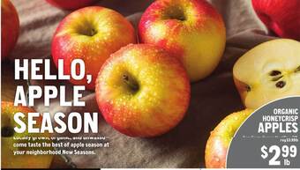 New Seasons Market Organic honeycrisp apples offer