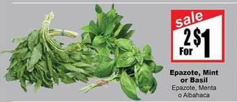 Rancho Markets Epazote, mint or basil offer