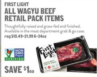 New Seasons Market First light all wagyu beef retail pack items offer