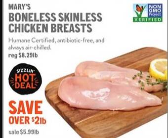 New Seasons Market Mary's boneless skinless chicken breasts offer