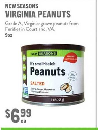 New Seasons Market New seasons virginia peanuts offer