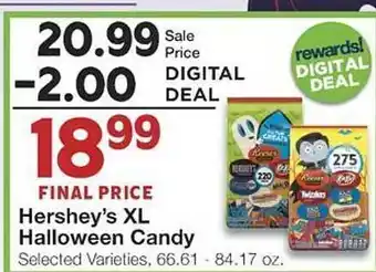 United Supermarkets Hershey's xl halloween candy offer