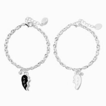 Claire's Best friends magnetic split bff heart charm bracelets - 2 pack offer