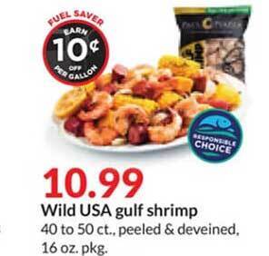 Hy-Vee Wild usa gulf shrimp offer