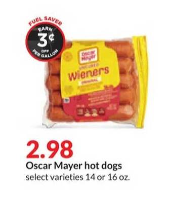 Hy-Vee Oscar mayer hot dogs offer