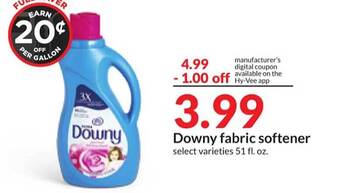 Hy-Vee Downy fabric softener offer