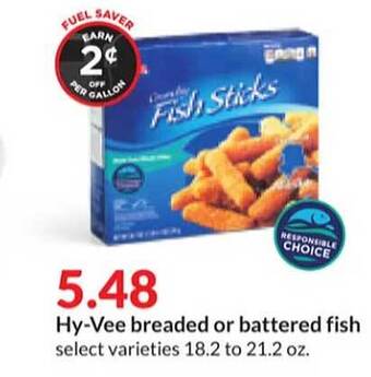 Hy-Vee Hy-vee breaded or battered fish offer
