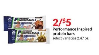 Hy-Vee Performance inspired protein bars offer