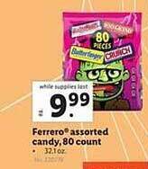 Lidl Ferrero assorted candy, 80 count offer