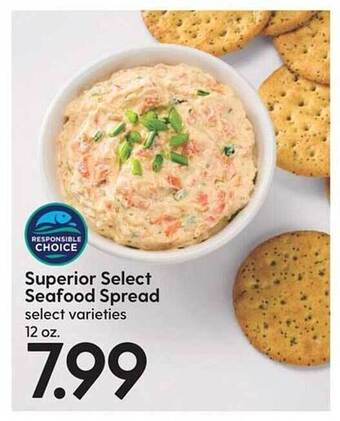 Hy-Vee Superior select seafood spread offer