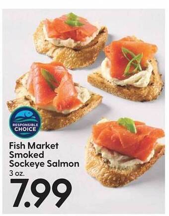 Hy-Vee Fish market smoked sockeye salmon offer