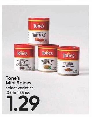 Hy-Vee Tone's mini spices offer
