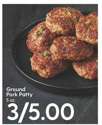 Hy-Vee Ground pork patty offer