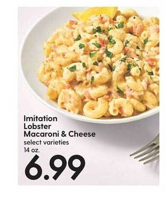 Hy-Vee Imitation lobster macaroni & cheese offer