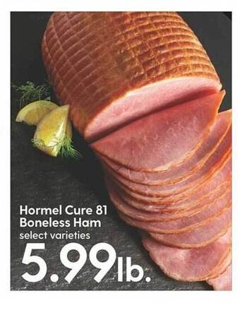 Hy-Vee Hormel cure 81 boneless ham offer