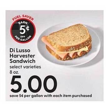 Hy-Vee Di lusso harvester sandwich offer