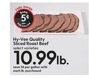 Hy-Vee Hy-vee quality sliced roast beef offer