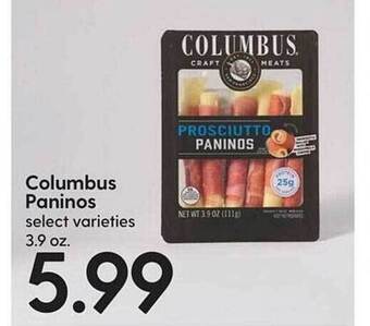 Hy-Vee Columbus paninos offer