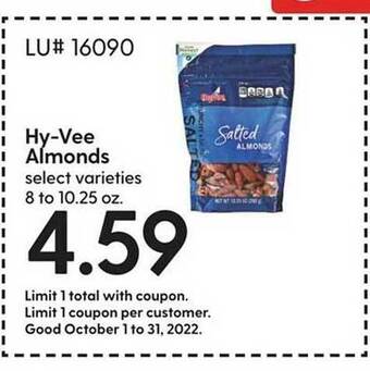Hy-Vee Hy-vee almonds offer
