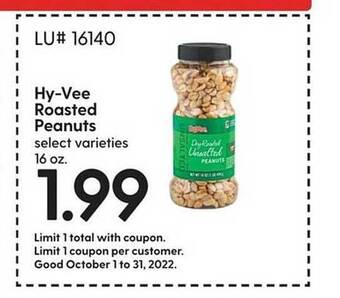 Hy-Vee Hy-vee roasted peanuts offer