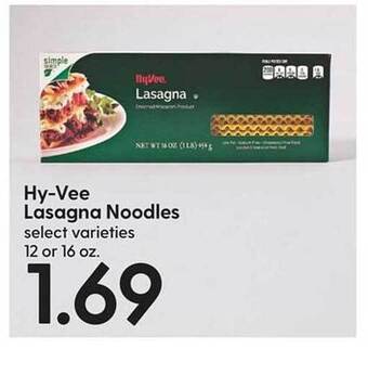 Hy-Vee Hy-vee lasagna noodles offer