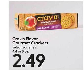 Hy-Vee Crav'n flavor gourmet crackers offer