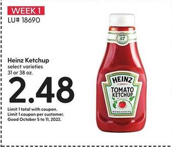 Hy-Vee Heinz ketchup offer