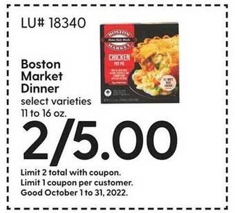 Hy-Vee Boston market dinner offer
