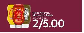 Hy-Vee Heinz ketchup, mustard or relish offer