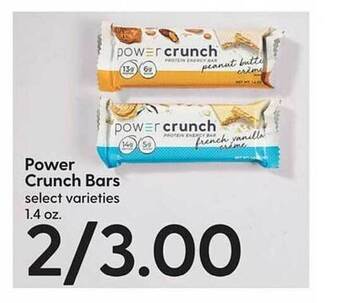 Hy-Vee Power crunch bars offer