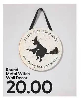 Hy-Vee Round metal witch wall decor offer