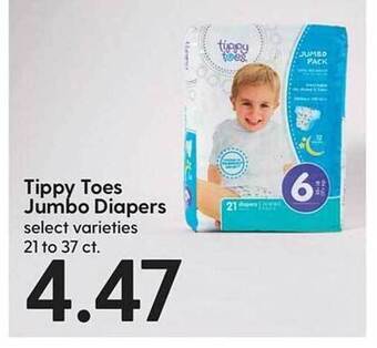 Hy-Vee Tippy toes jumbo diapers offer