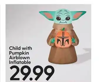 Hy-Vee Child with pumpkin airblown inflatable offer