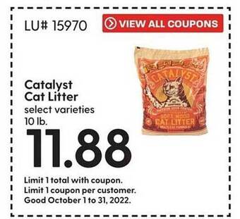 Hy-Vee Catalyst cat litter offer