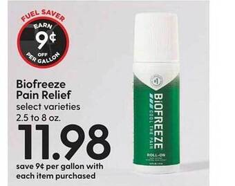 Hy-Vee Biofreeze pain relief offer