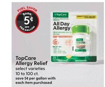 Hy-Vee Topcare allergy relief offer