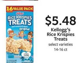 Fareway Kellogg's rice krispies treats offer