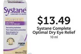 Fareway Systane complete optimal dry eye relief offer
