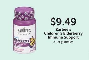 Fareway Zarbee's children's elderberry immune support offer
