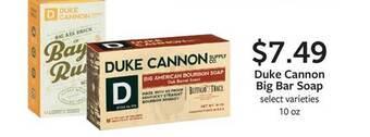 Fareway Duke cannon big bar soap offer