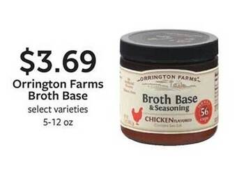 Fareway Orrington farms broth base offer