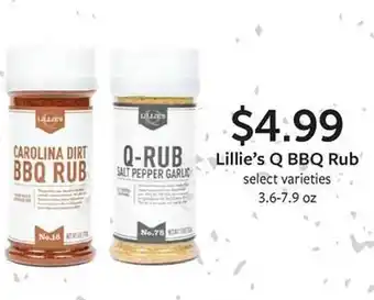 Fareway Lillie's q bbq rub offer