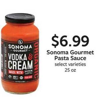Fareway Sonoma gourmet pasta sauce offer