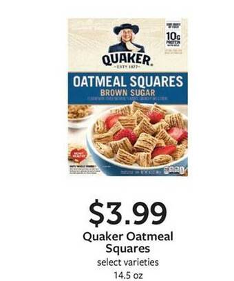 Fareway Quaker oatmeal squares offer