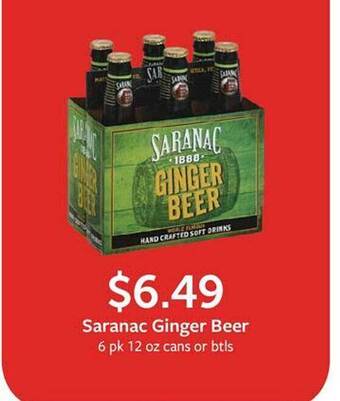 Fareway Saranac ginger beer offer