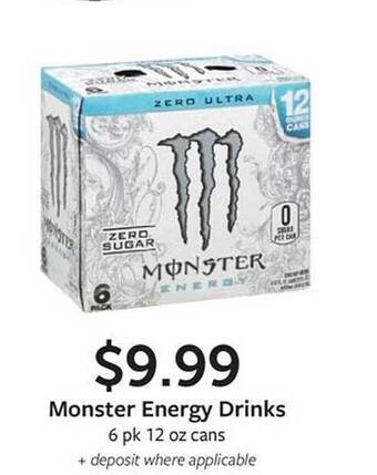 Fareway Monster energy drinks offer