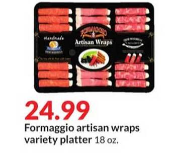 Hy-Vee Formaggio artisan wraps variety platter offer