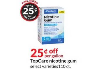 Hy-Vee Topcare nicotine gum offer
