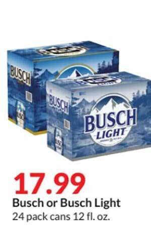 Hy-Vee Busch or busch light offer